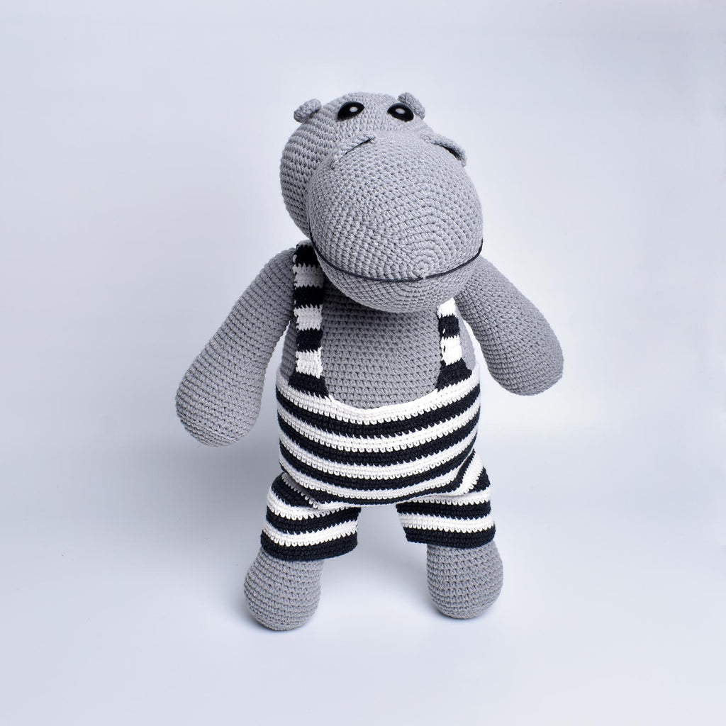 Giant Hippo Crochet Animal Handmade Amigurumi Stuffed Toy Doll High Quality - SaiGonDoll