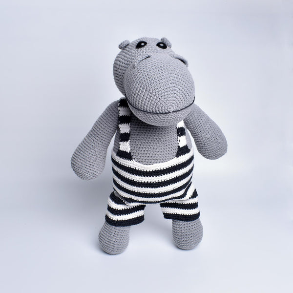 Giant Hippo Crochet Animal Handmade Amigurumi Stuffed Toy Doll High Quality - SaiGonDoll