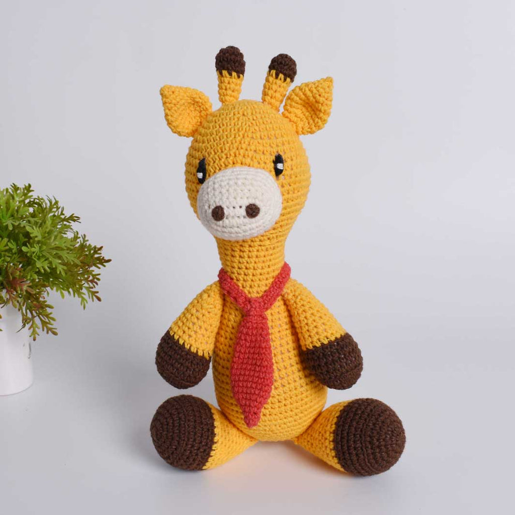 Crochet Giraffe Handmade Baby Animal Stuffed Plush Toy Yarn Baby Shower Gift - SaiGonDoll