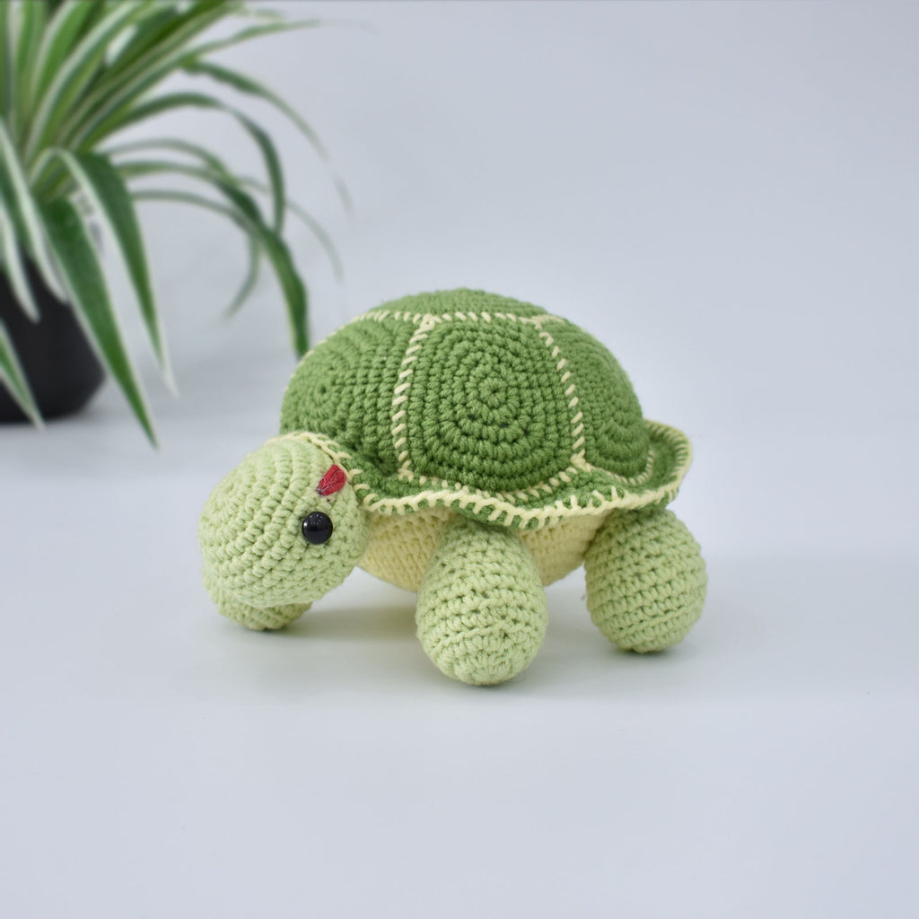 Green Turtle Crochet Animal Pet Handmade Amigurumi Stuffed Toy Doll High Quality - SaiGonDoll