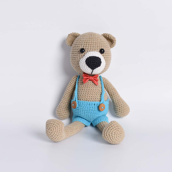 Hipster Bear Crochet Animal Handmade Amigurumi Stuffed Toy Doll High Quality - SaiGonDoll