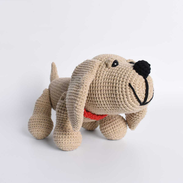 Crochet Dog, Basset Hound Dog, Stuffed Puppy, Animal Toy, Handmade Crochet Gift - SaiGonDoll