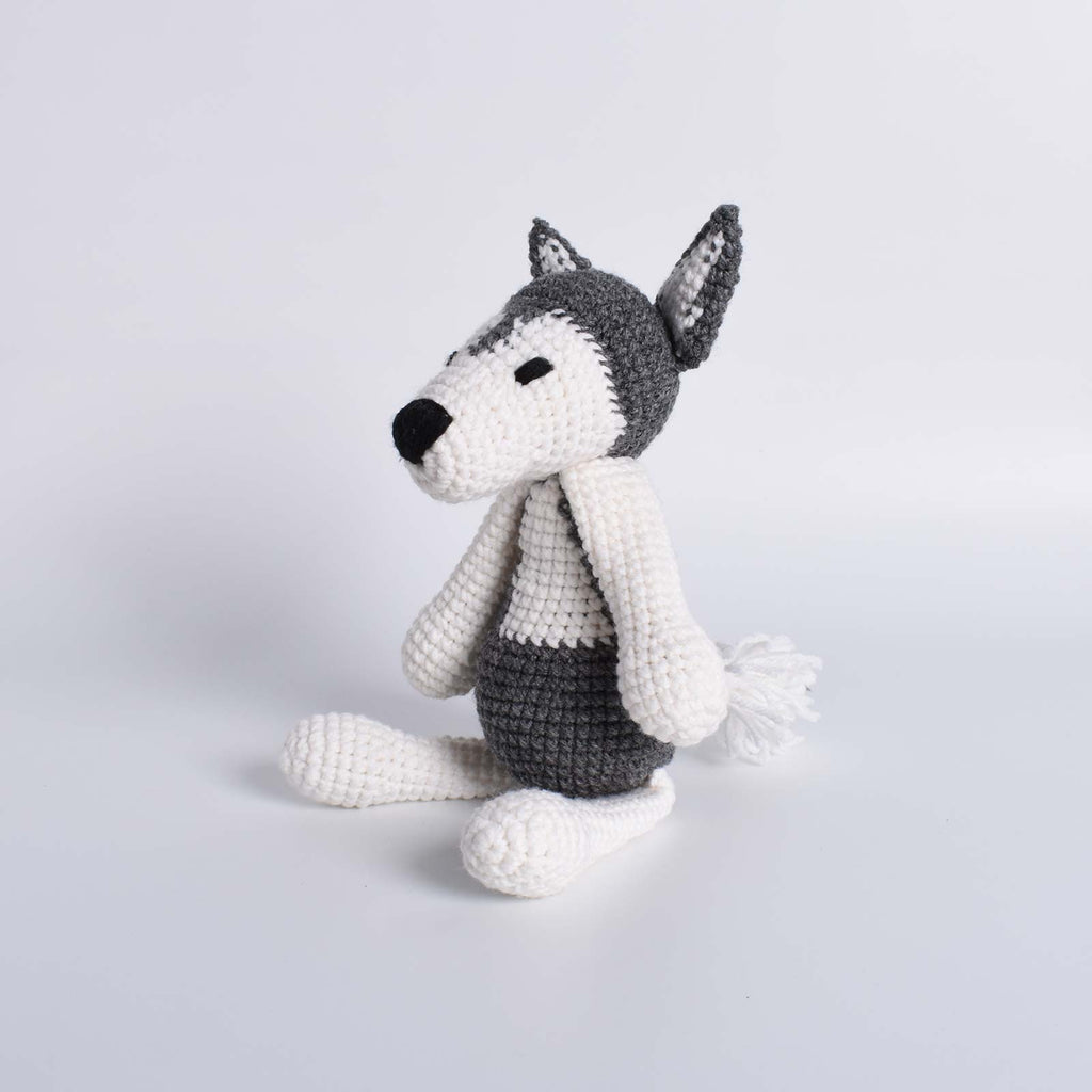 Husky Dog Amigurumi Animal Crochet Stuffed Dog Kid Plush Toy High Quality - SaiGonDoll