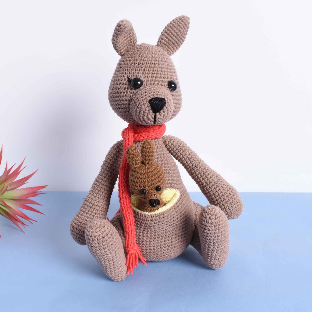 Kangaroos - Amigurumi Crochet Animal - Love Mom - High Quality Handmade Gift - SaiGonDoll