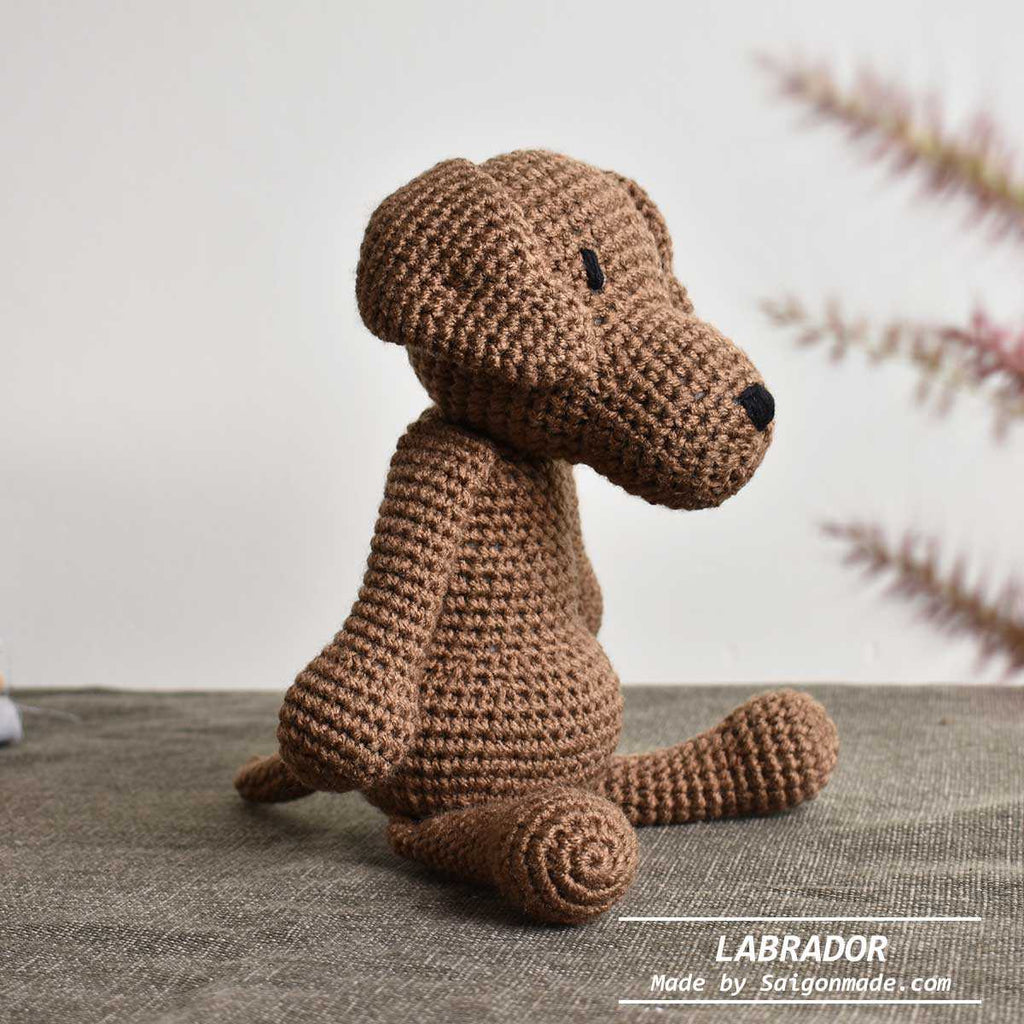 Labrador Dog Amigurumi Dog Handmade Stuffed Plush Toy Dog Animal Crochet Gift - SaiGonDoll