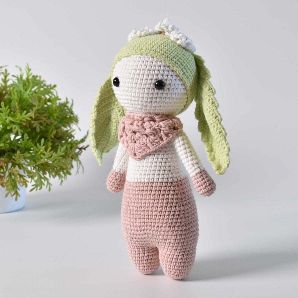 The Leaf- Eared Bunny Amigurumi Stuffed Bunny Rabbit Crochet Toy Doll Baby Gift - SaiGonDoll