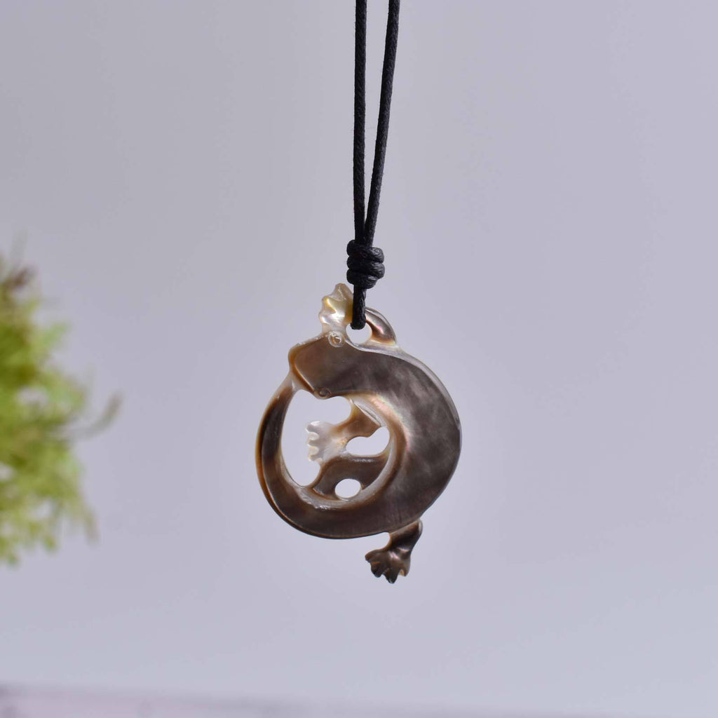 Sea Shell Lizard Handmade Charm Pendant Necklace Jewelry - Saigonmade