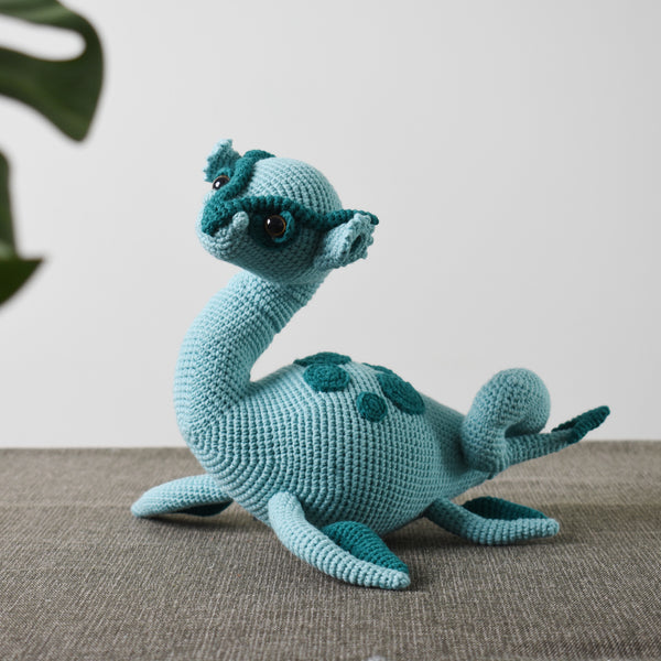 Loch Ness Monster Stuff Animal, Amigurimi Monster, Custom Baby Stuff Animal - SaiGonDoll
