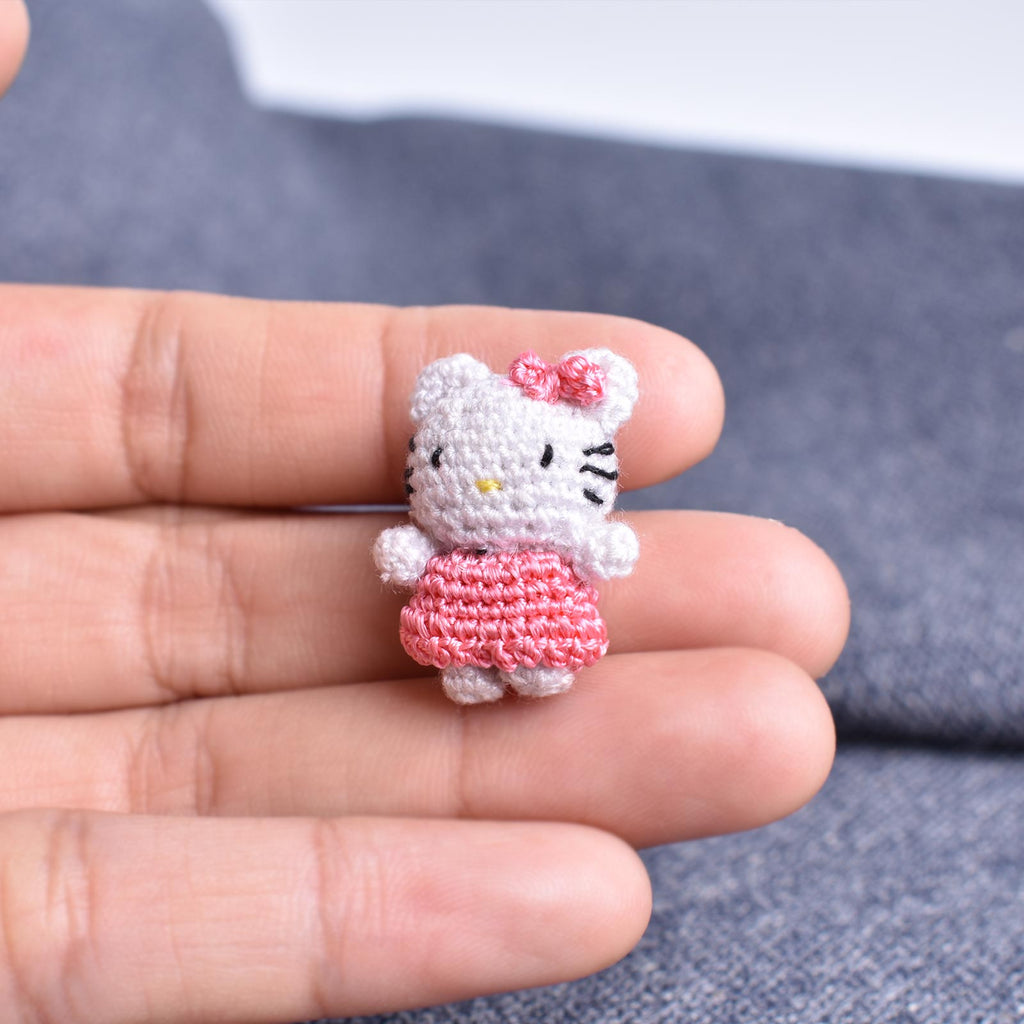 Tiny Hello Kitty Crochet Animal Handmade Amigurumi Stuffed Toy Doll High Quality - SaiGonDoll
