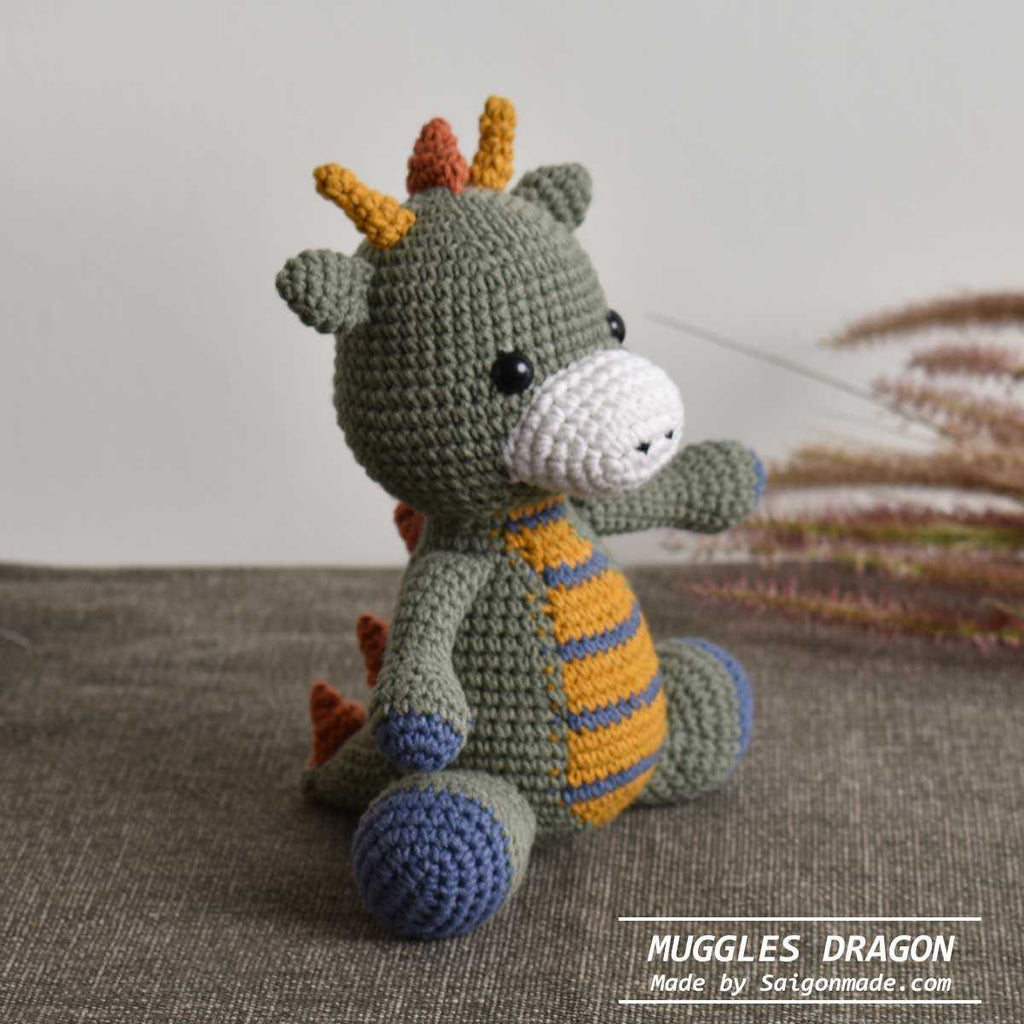 Little Muggles Dragon Amigurumi Handmade Stuffed Toy Gift For Kid - Decorative - SaiGonDoll