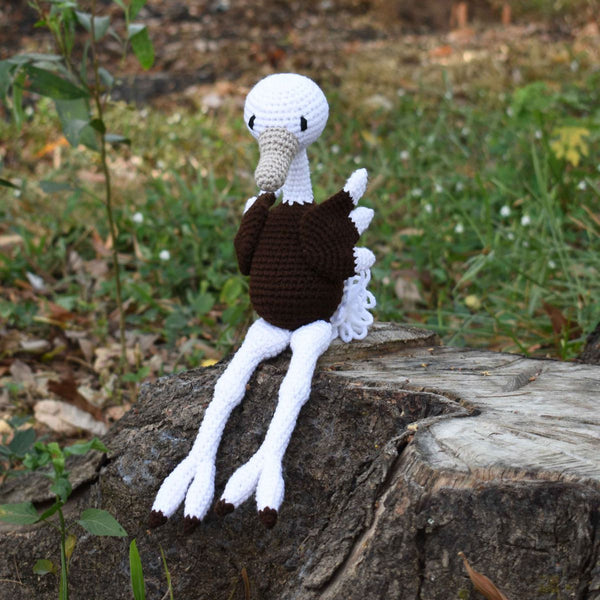 Ostrich Crochet Bird Animal, Stuffed Toy, Baby Shower & First Birthday Gift - SaiGonDoll