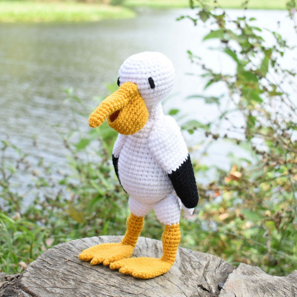 Pelican Crochet Bird Animal, Stuffed Toy, Baby Shower & First Birthday Gift - SaiGonDoll