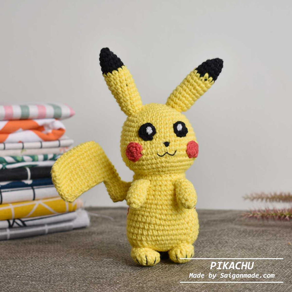 Pokemon Pikachu Amigurumi, Pokemon Crochet Gamer Gift  Plush Toy Stuffed Animal - SaiGonDoll