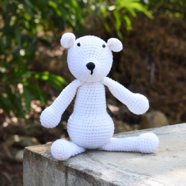 Polar Bear Crochet Animal, Stuffed Toy, Baby Shower & First Birthday Gift - SaiGonDoll