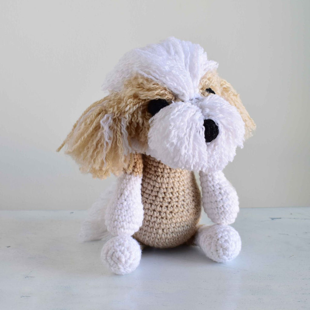 Shih Tzu Dog Crochet Animal, Stuffed Toy, Baby Shower & First Birthday Gift - SaiGonDoll