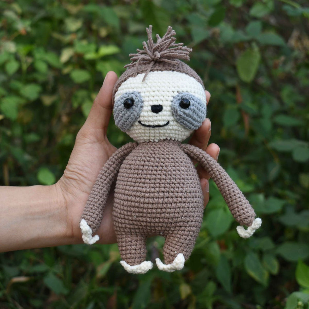 Sloth Crochet Animal, Stuffed Toy, Baby Shower & First Birthday Gift - SaiGonDoll