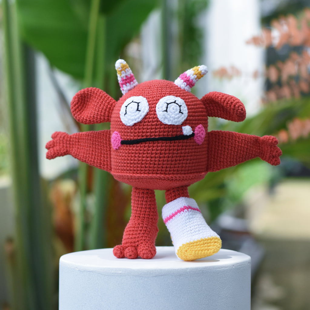 The Sock Monster Crochet Stuffed Monster Amigurumi Toy Handmade Gift To Kid
