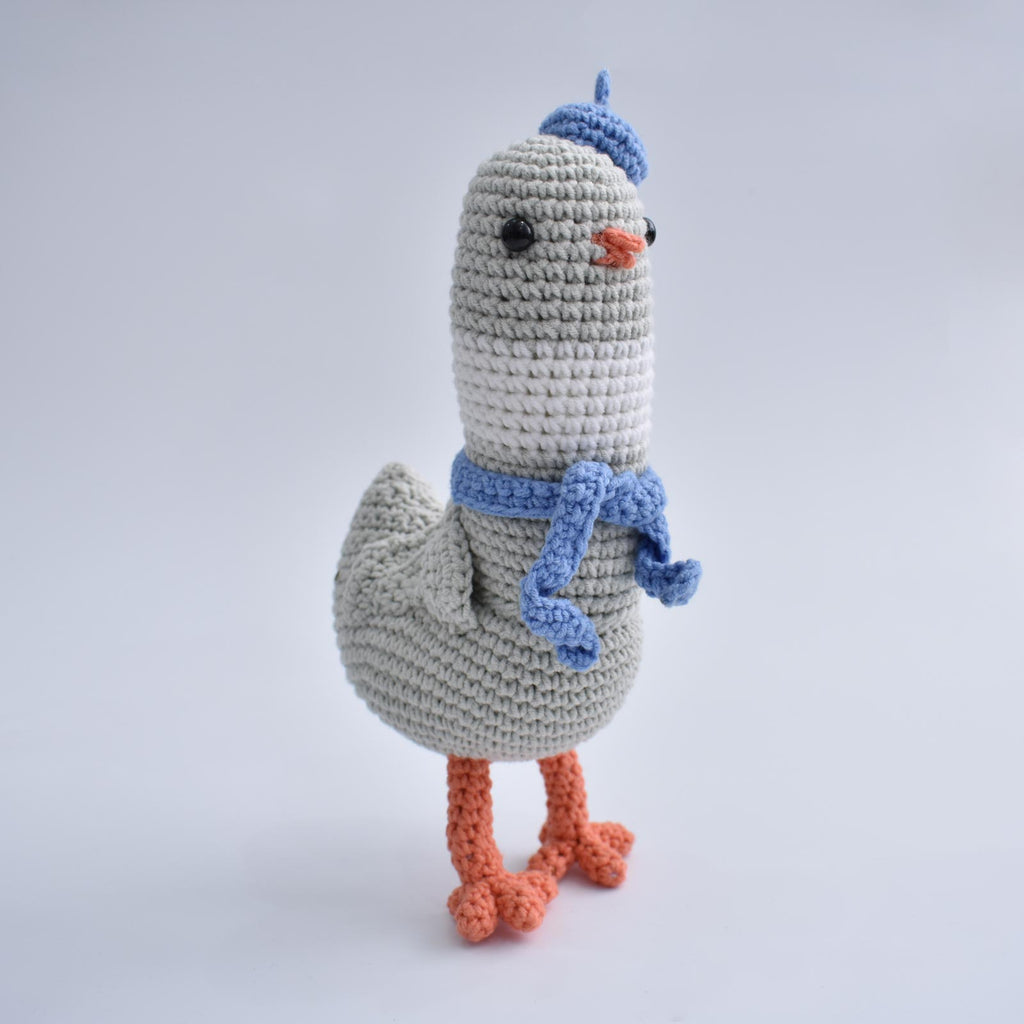 Stylist Pigeon Amigurumi Crochet Animal Handmade Stuffed Toy Doll High Quality - SaiGonDoll