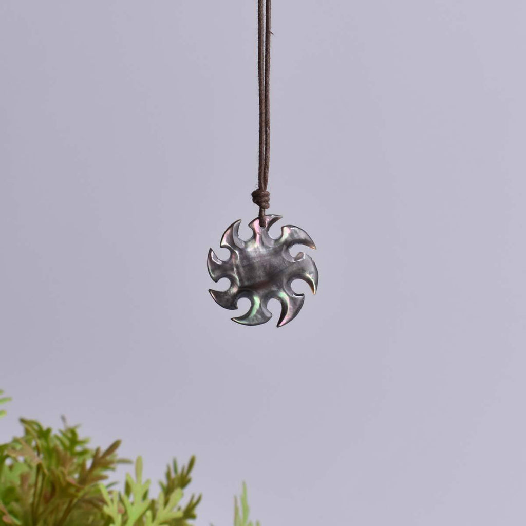 Sea Shell Sun Wheel Handmade Charm Pendant Necklace Jewelry - Saigonmade