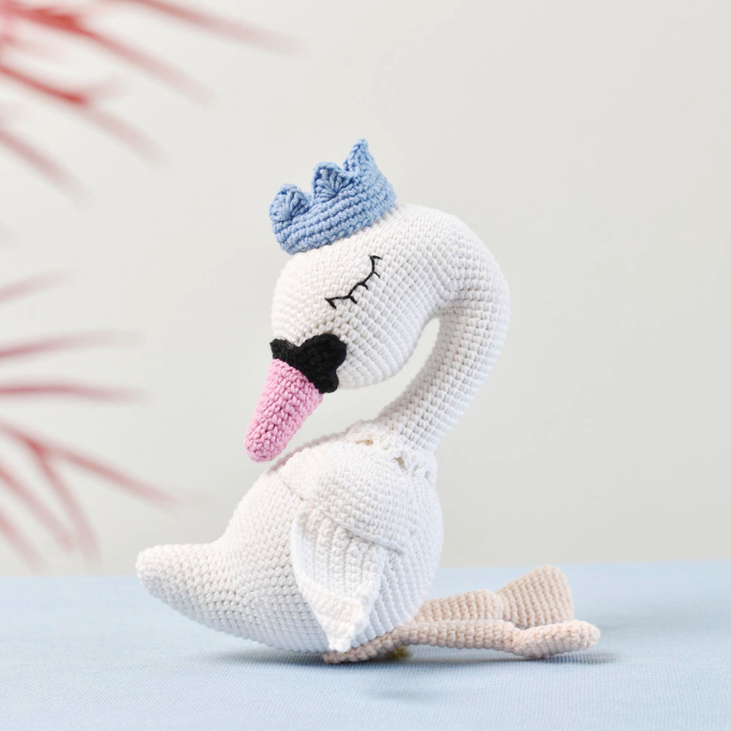 Swan Princess Crochet, Amigurumi Crochet Swan Plush Toy Baby Shower Gift - SaiGonDoll