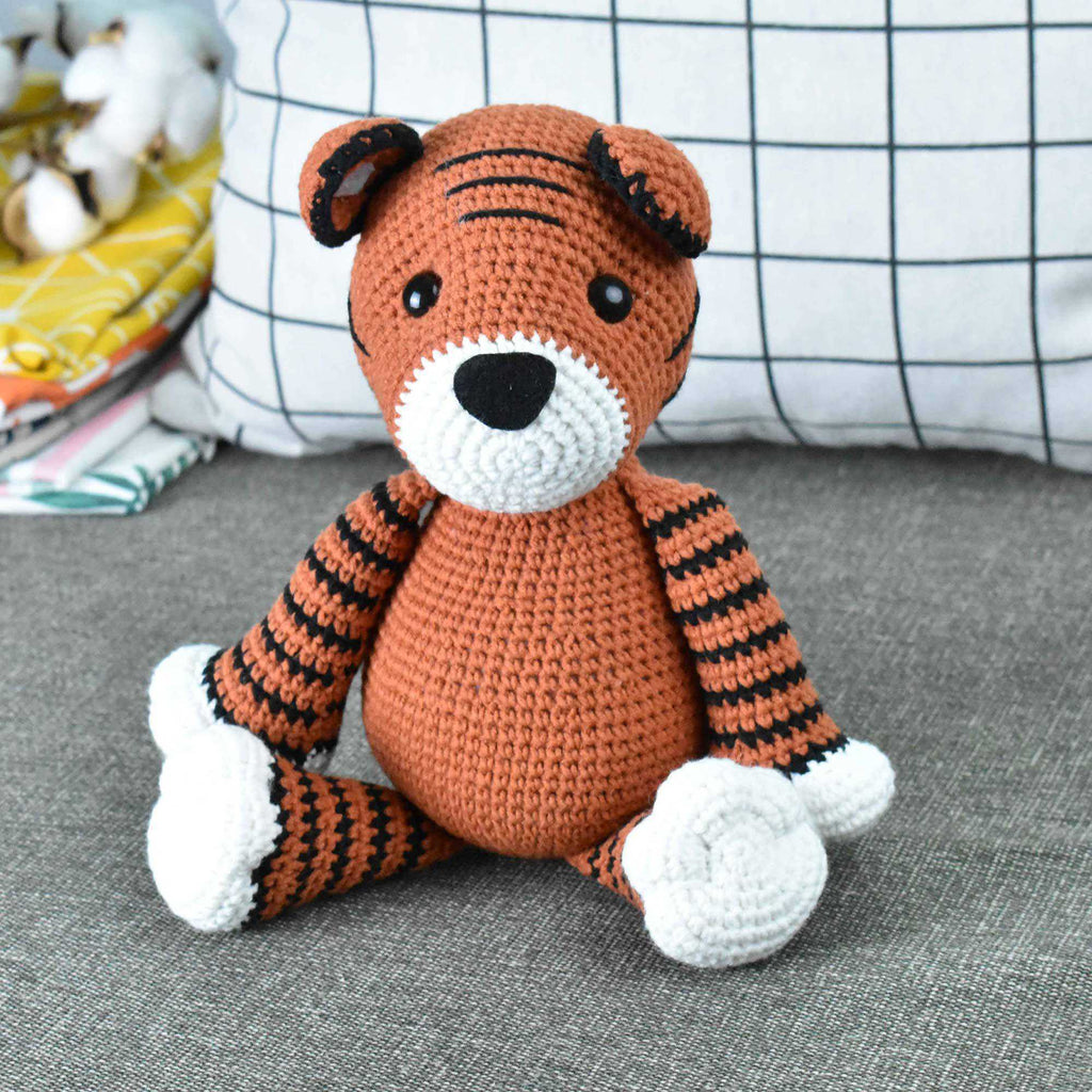 Tiger Crochet Tigress Handmade Stuffed Toy Doll High Quality Gift To Kid - SaiGonDoll