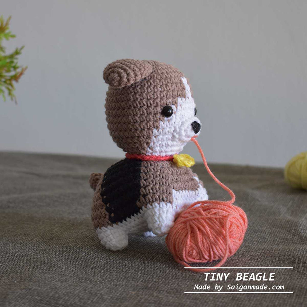 Lovely Beagle Dog - Amigurumi Dog- Handmade Toy- Crochet Dog-  High Quality Yarn - SaiGonDoll