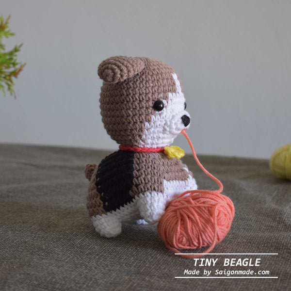 Lovely Beagle Dog - Amigurumi Dog- Handmade Toy- Crochet Dog-  High Quality Yarn - SaiGonDoll