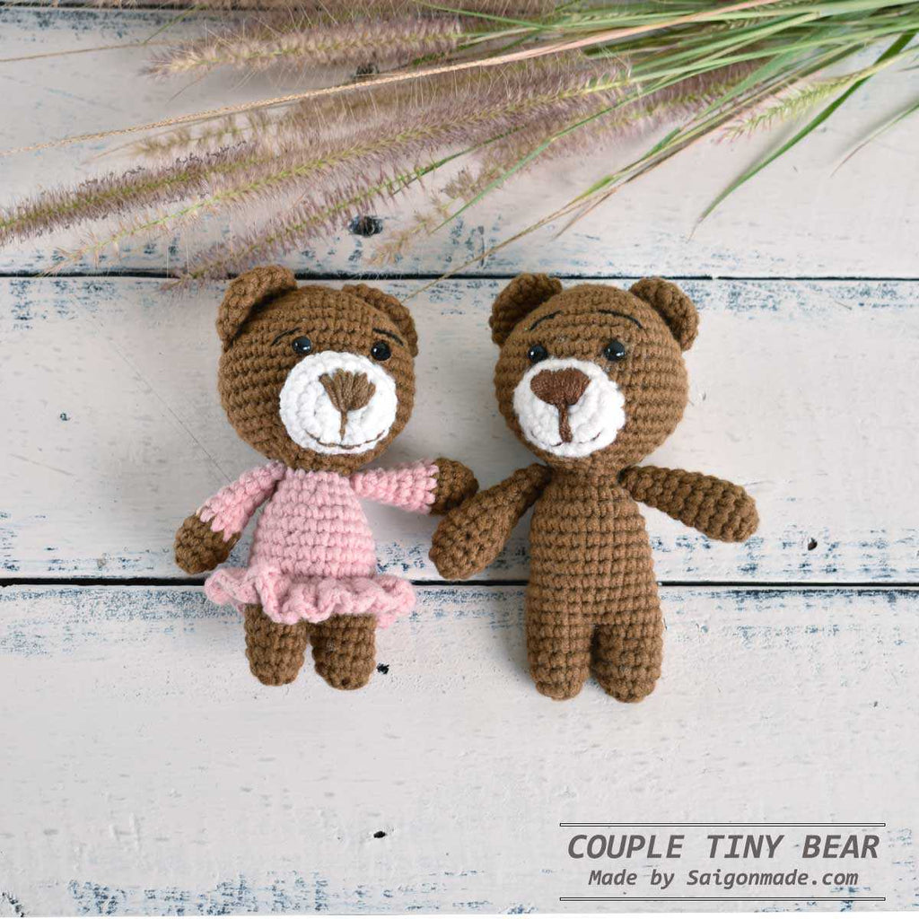 Amigurumi Bear, Stuffed Animal Crochet, Toy Handmade, Soft Plush Toys Gift - SaiGonDoll