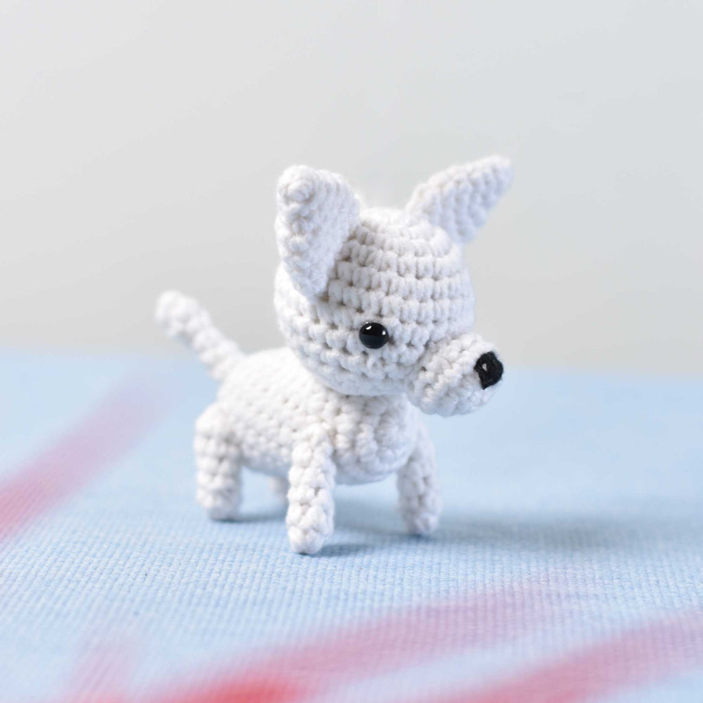 Chihuahua Dog Crochet, Miniature White Dogs, Tiny Dog, Miniature Dog, Tiny Puppy - SaiGonDoll