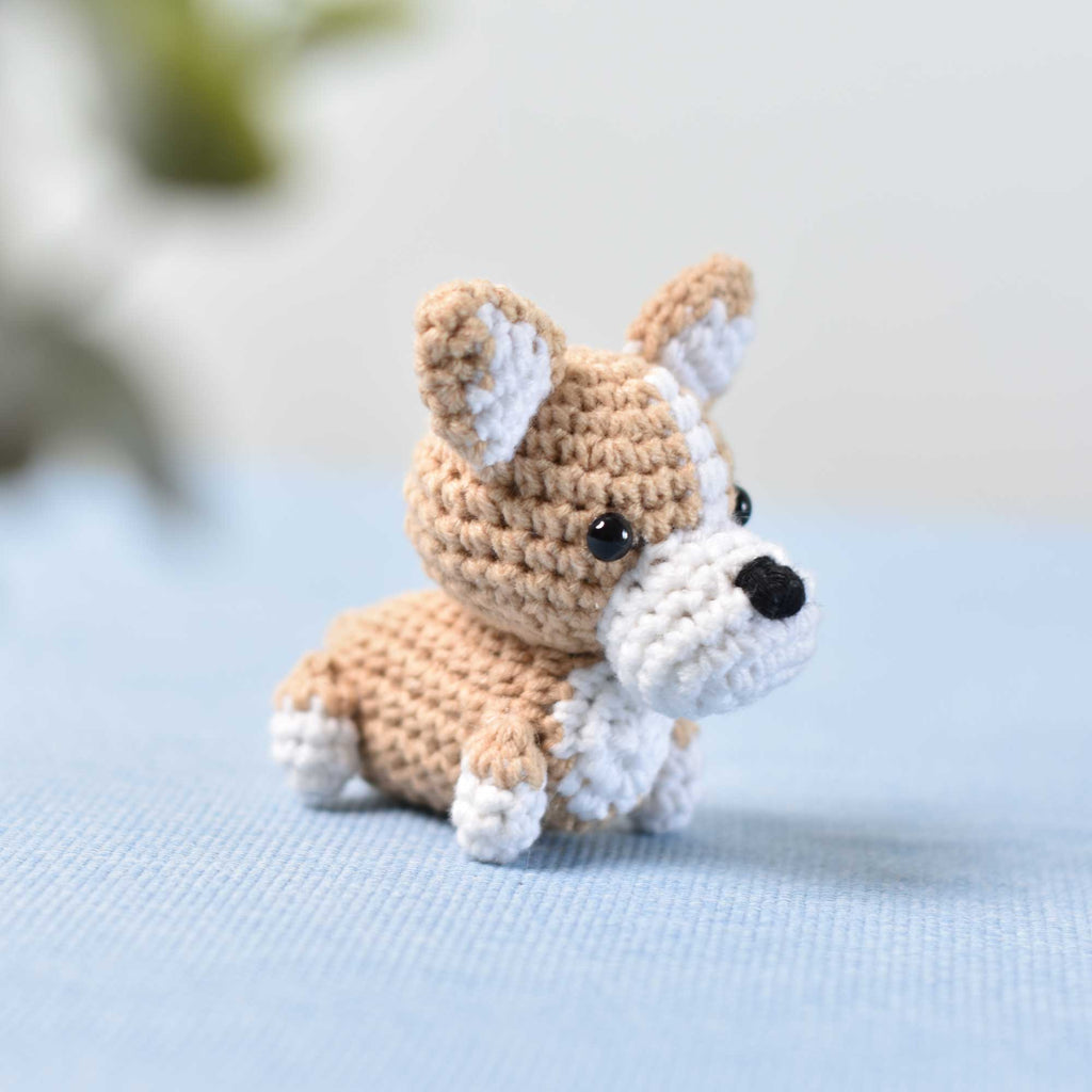Welsh Corgi Dog Crochet, Miniature Dog, Miniature Corgi, Tiny Puppy, Tiny Dog - SaiGonDoll