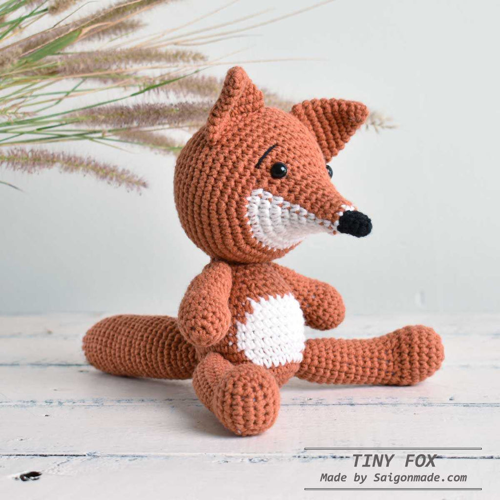Cute Fox - Gift For Kid- Crochet Fox Handmade Stuffed Fox  Sourvernir Decorative - SaiGonDoll