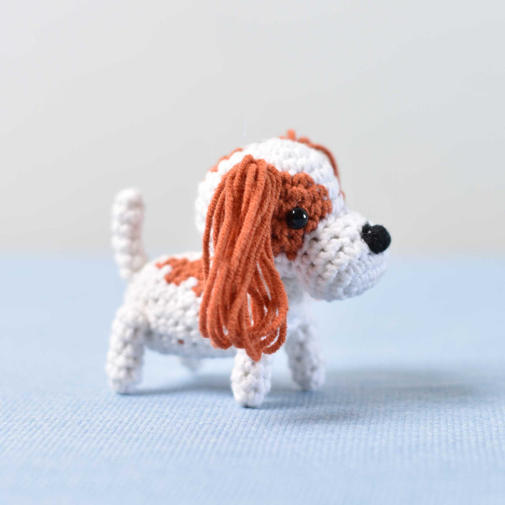 Spaniel Dog Crochet, Miniature Crochet Dog, Miniature Dog, Tiny Puppy, Tiny Dog - SaiGonDoll