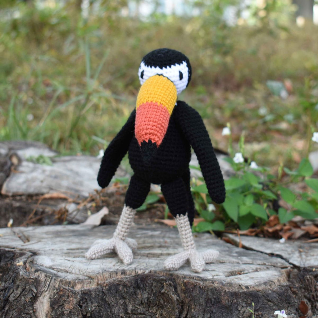 Toucan Crochet Bird Animal, Stuffed Toy, Baby Shower & First Birthday Gift - SaiGonDoll