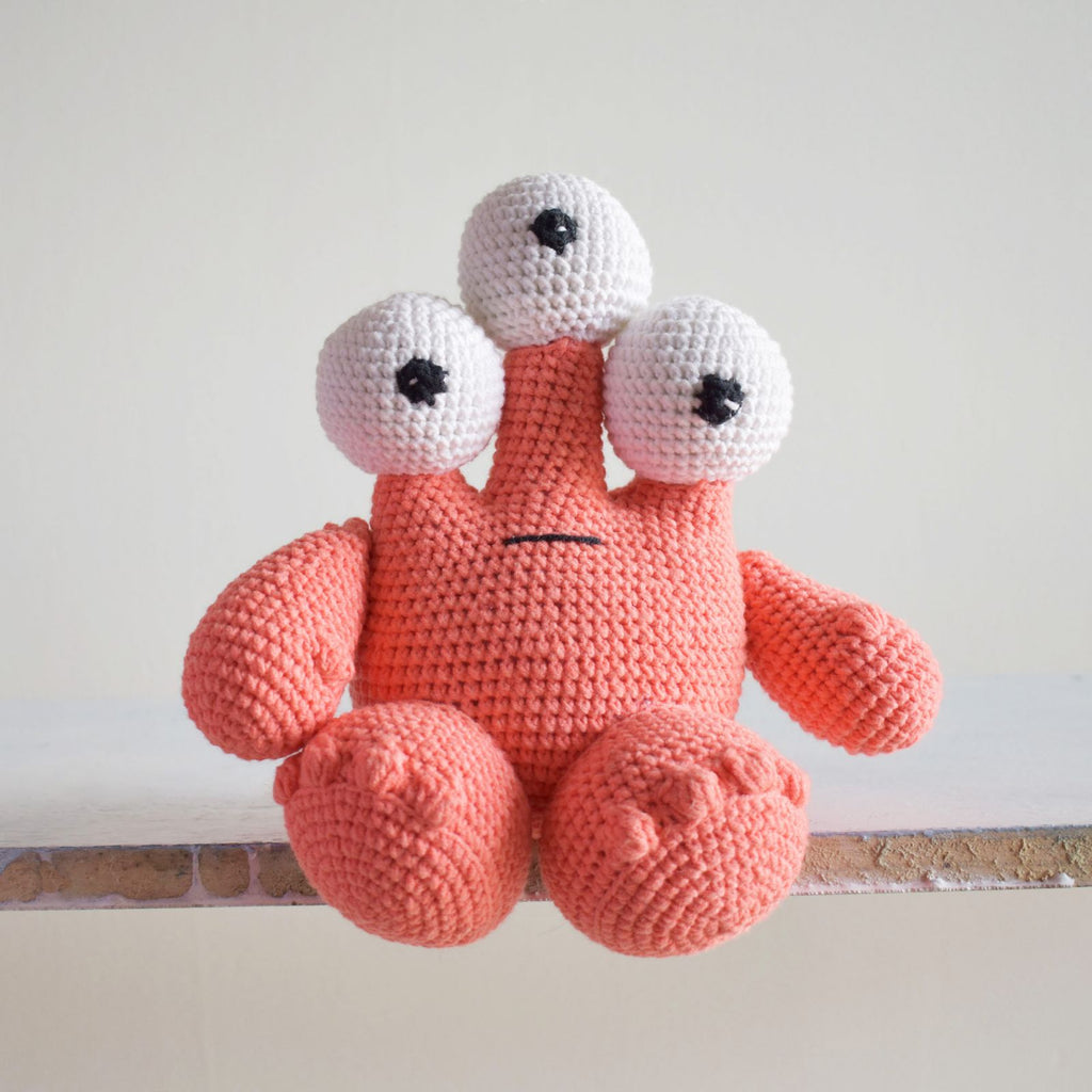 The Triclops Monster Crochet Amigurumi, Hand Made Stuffed Animal Toy Gift - SaiGonDoll