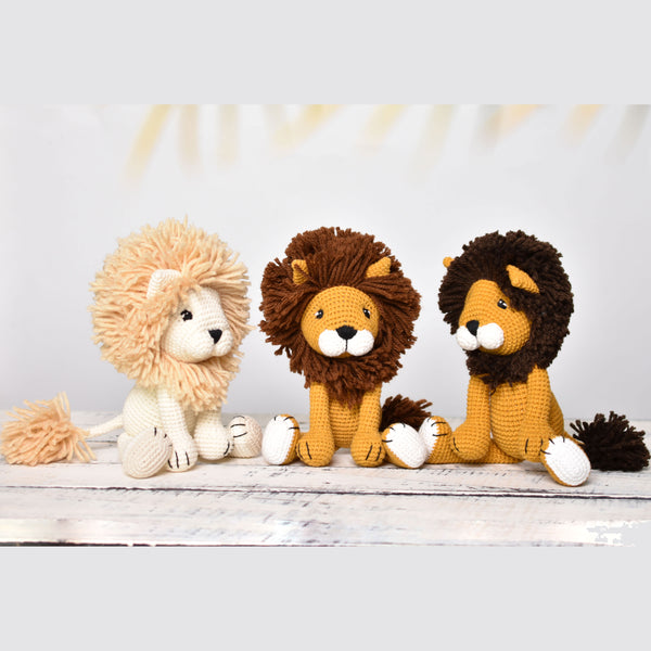 TYRION Lion Amigurumi Crochet, Handmade Lion Stuffed Crochet Toy - Free Custom Lion Color