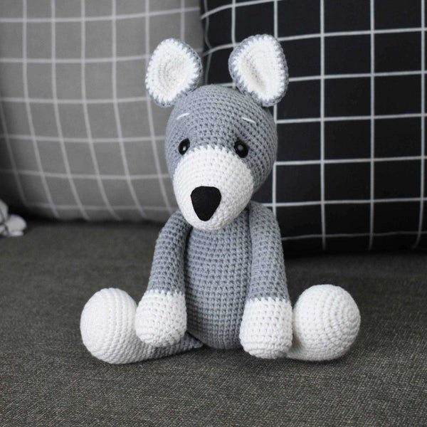 Wolf - Wild Animal Amigurumi  Hand Made Stuffed Animal Plush Toy Wolf Crochet - SaiGonDoll