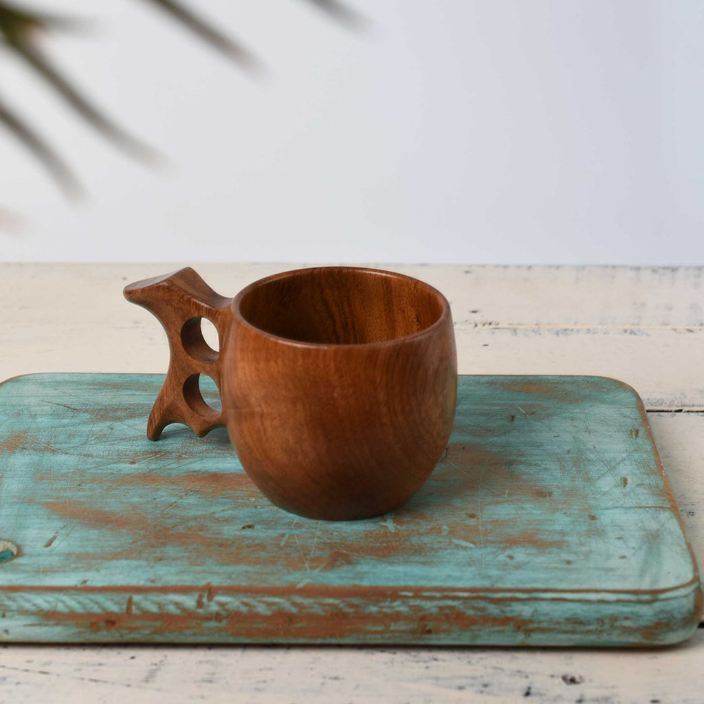 Wooden Cup With Handle - Tea Cup - Wooden Kitchenware, Housewarming Gift